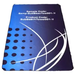 Custom Sublimated Single-Sided Beach Towel Branded